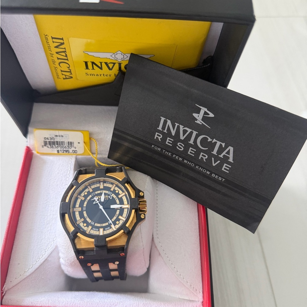 Invicta Gold and Black Reserve Men's Sport Watch